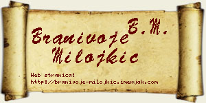 Branivoje Milojkić vizit kartica